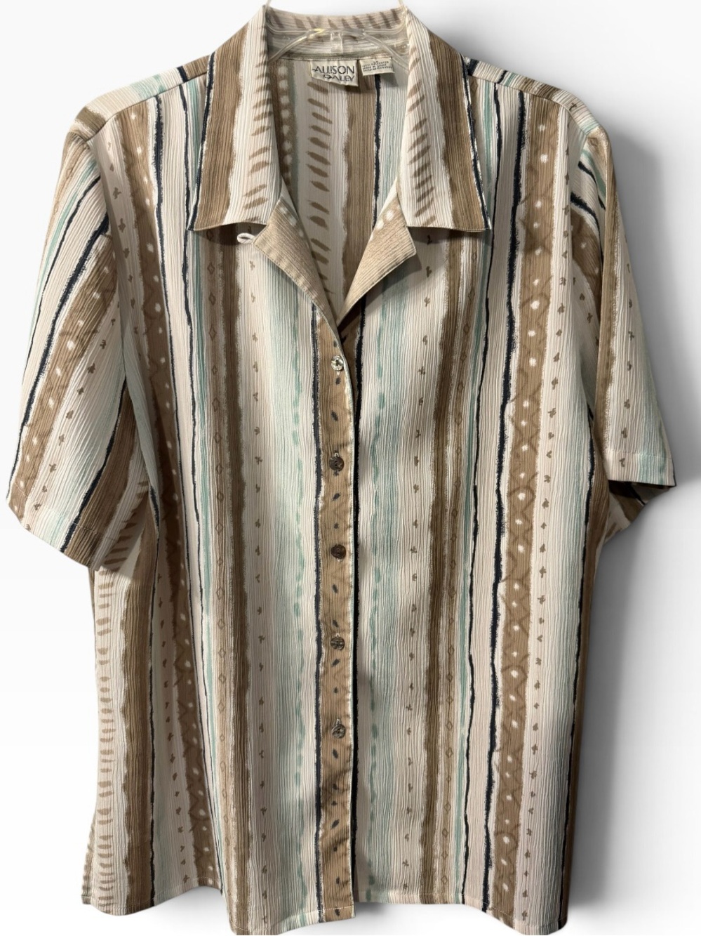 Women’s Allison Daley Vintage textured blouse EUC Size 14